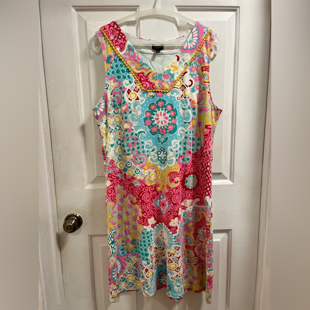 Talbots Multicolor Patterned Midi Dress